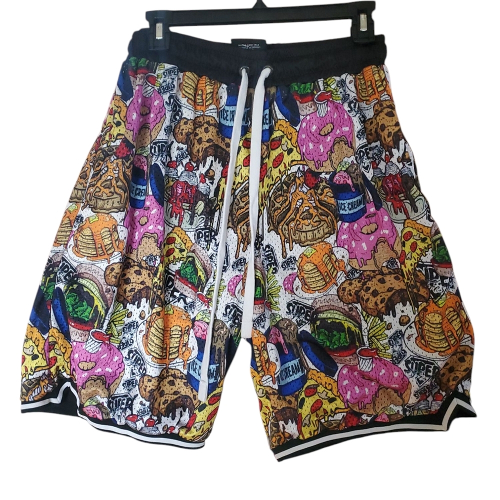 Super Fresh Limited Edition Colorful Graphic Print Shorts Size Large